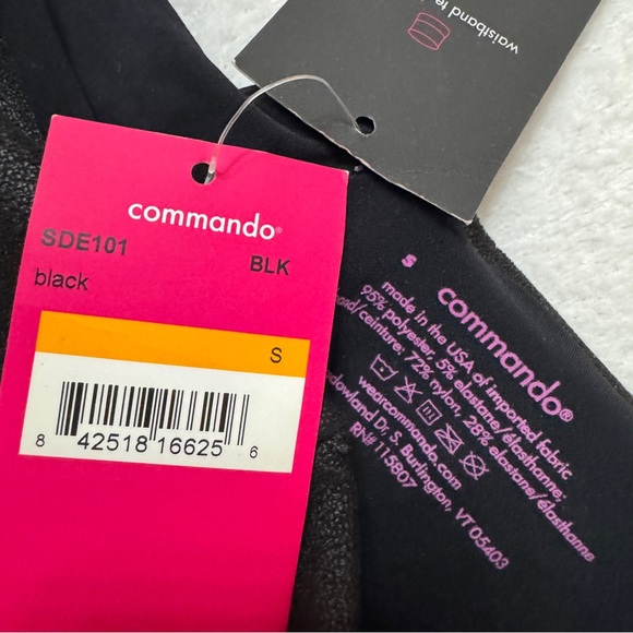 Commando sz S Faux Suede Leather Leggings High Waist Black - Picture 4 of 6